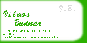 vilmos budnar business card